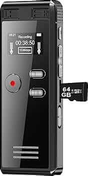 64GB Digital Voice Activated Recorder with Playback - 4552 Hours Audio ...