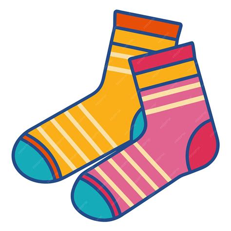 Socks clip art and vector design with a white background | Premium AI ...