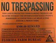 Image result for No Trespassing Signs Florida