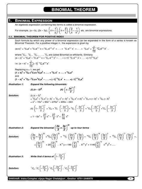 Image result for Binomial Theorem Explained