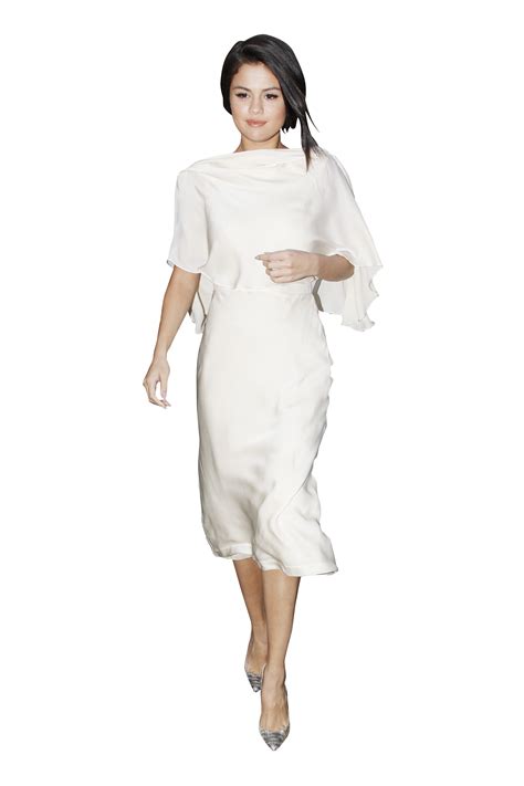 Selena Gomez White Dress PNG Image - PurePNG | Free transparent CC0 PNG ...