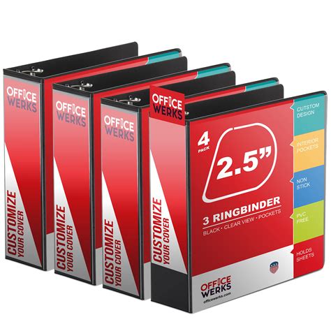 Buy 3 Ring Binder, Professional Angle D Ring Binder 2.5 Inch ...