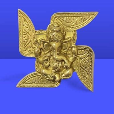 PARIJAT HANDICRAFT Brass Swastik Wall Hanging with | Ubuy India