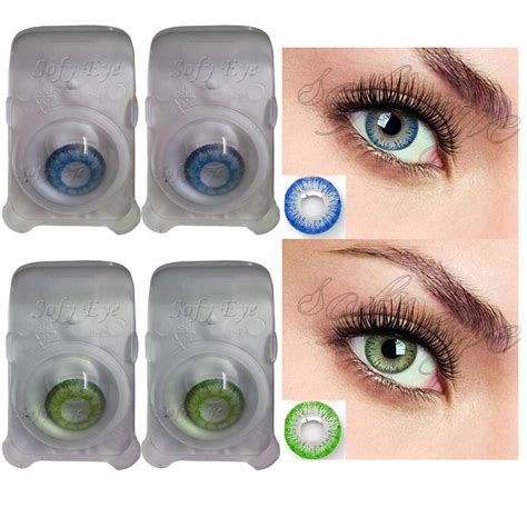 Buy Soft Eye Combo Pack 2 Pairs of Monthly Color Contact Lenses (AQUA ...