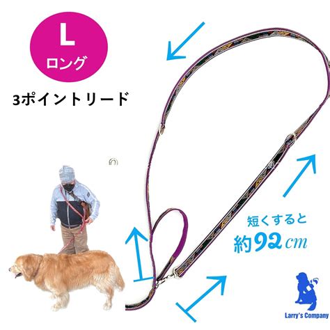 スター＆ストライプ柄 大型犬用 ジョギング用リード 3ポイントリード ショルダーリード 浜名湖ラリーズカンパニーのオリジナル | Larry ...