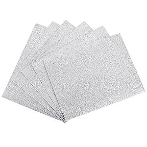 uxcell Silver Tone Glitter EVA Foam Sheets 11 x 8 Inch 2mm Thick for ...