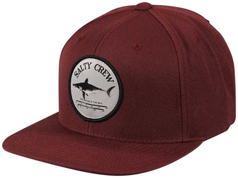 Salty Crew Bruce 6 Panel Hat - Burgundy