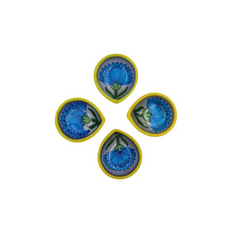 Blue Pottery Diyas-set of 4 – Natriel