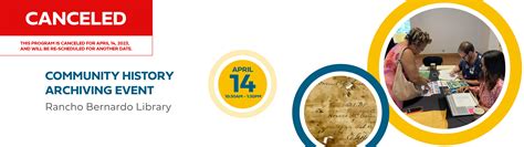 COMMUNITY HISTORY ARCHIVING EVENT: Rancho Bernardo Library - San Diego History Center | San ...