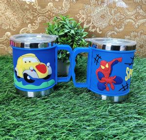 Bhive Car & Spiderman Theme Stainless Steel Combo For Kids for Tea ...