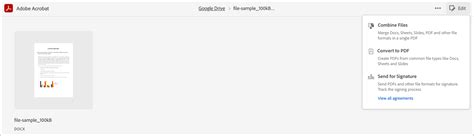 Using Adobe Document Cloud extension for Google Drive