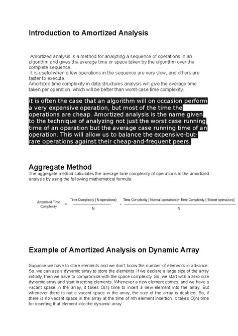 Amortised TIME COMP - ads - Introduction to Amortized Analysis ...