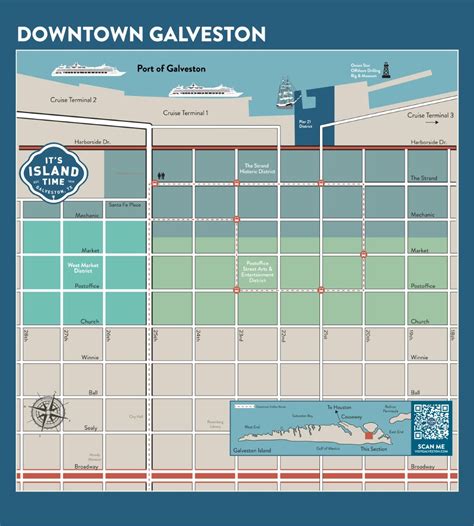 Galveston Strand Map