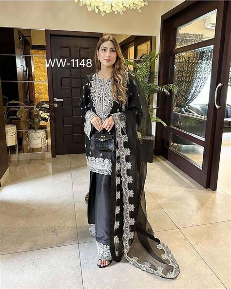 WW 1148 SILK HEAVY SEQUENCE DESIGNER PAKISTANI STYLE READY MADE SUITS ...