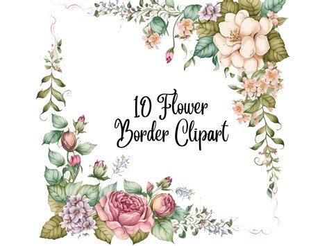 Victorian Flower Border Clip Art