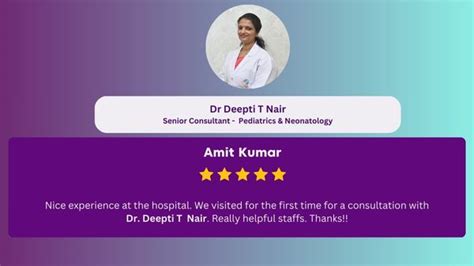 Dr. Deepti Nair is the Best Neonatologist at Rainbow Children's ...