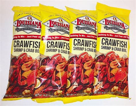 Amazon.com : Louisiana Crawfish Shrimp & Crab Boil Seasoning 16oz (4pk ...