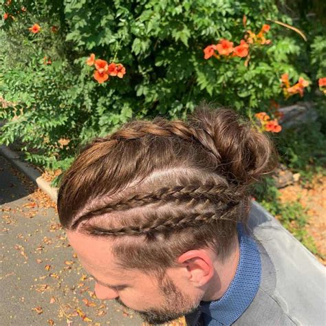 64 Trendy Man Bun Braids Hairstyles