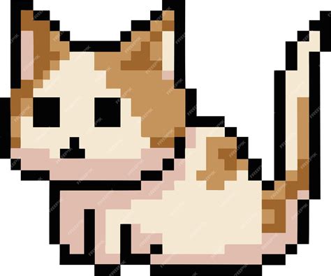 Premium Vector | Cute cat pixel art_2
