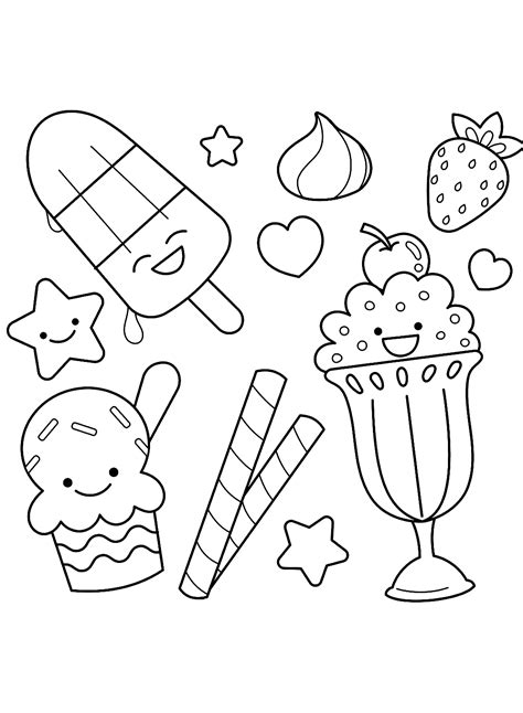 Free Coloring Pages Ice Cream
