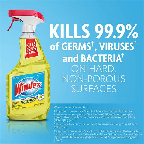 Windex Multi-Surface Cleaner and Disinfectant Spray Bottle, Citrus Fre ...