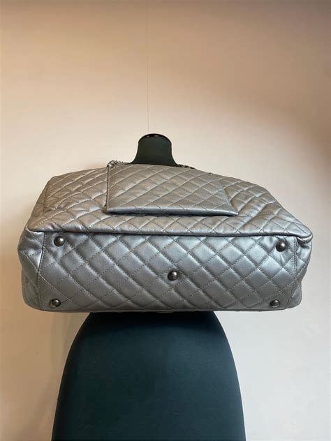 Chanel XXL silver Travel Bag For Sale at 1stDibs | chanel travel bag xxl, chanel xxl travel bag ...