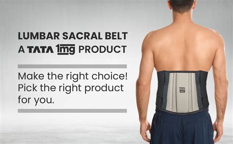 Tata 1mg Lumbar Sacral Belt for Relief from Back Pain and Muscle Spasms ...