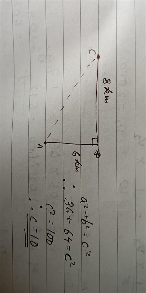 Let a person start from a point A; move 6 km north and reach point B ...