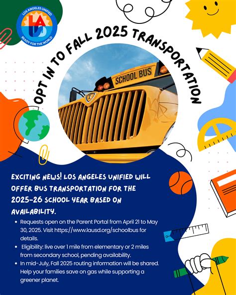 LAUSD offering Bus Transportation for the 25-26 school year! | Westwood ...