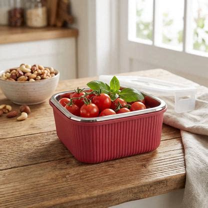 Apex Victor Square Food Container Stainless Steel Inner Airtight Lunch ...
