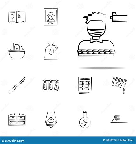 Kidnapping Icon On White Background. Simple Element Illustration From People Concept Cartoon ...