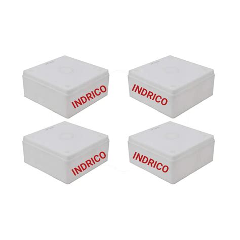 INDRICO® PVC Square Junction Box for CCTV Cameras White (Pack of 8 ...