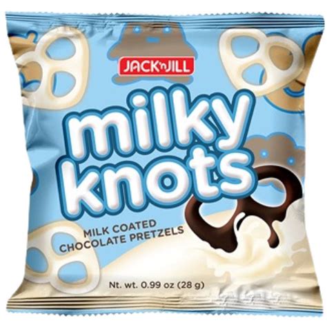 Jack 'n Jill - Milky Knots - Milk Coated Chocolate Pretzels - 28 G ...