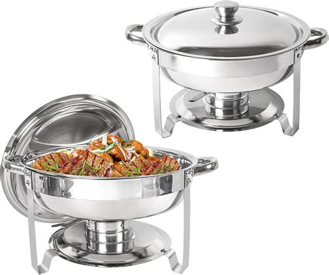 Amazon.com: HONHPD 1Pcs Chafing Dish Buffet Set,6.8QT Gold Round ...