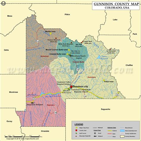 Gunnison County Map, Colorado | Map of Gunnison County, CO