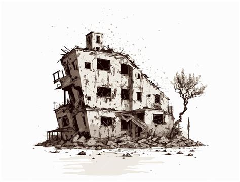 Destroyed Building Drawing Easy at Rosa Pierce blog