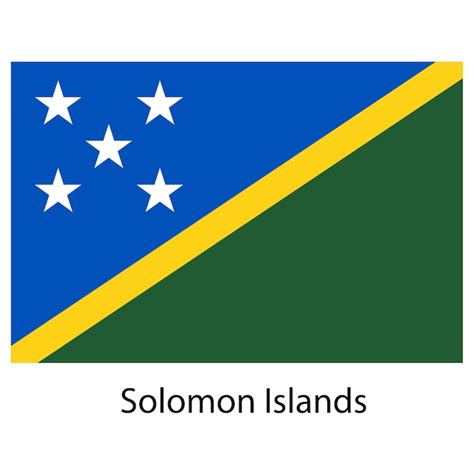 Vlag van het land Salomonseilanden Vector illustratie | Premium Vector