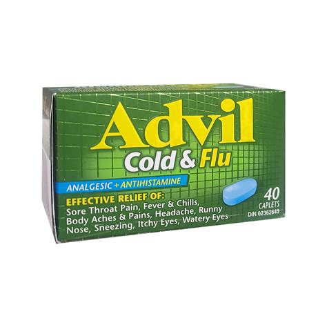 Advil - Cold & Flu - Analgesic + Antihistamine | 20 - 40 Caplets ...