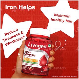 Livogen Iron Strawberry Flavour Gummies 30 - Uses, Side Effects, Dosage ...