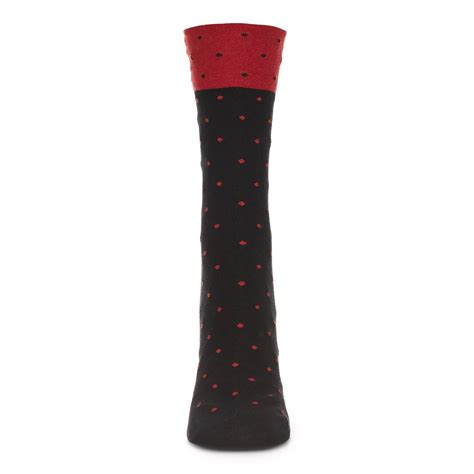 Contrast Dot Cotton Blend Ankle Socks