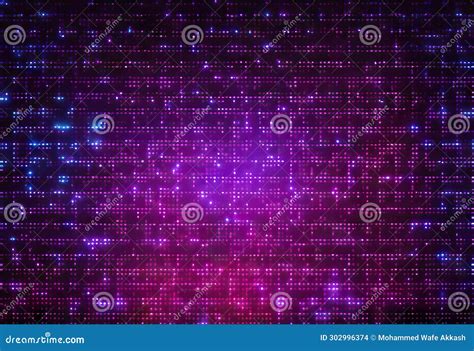 LED Video Wall Screen Texture Background Vector Blue and Red Purple ...