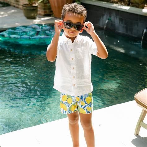 Boys Hawaiian Swim Trunks