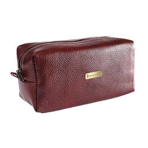Buy TRAVALATE Genuine Leather Shaving Bag For Men - Leather Dopp Kit ...