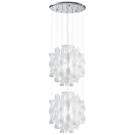 Axolight Avir Large Pendant Lamp in Chrome and White by Manuel and Vanessa Vivian For Sale at ...