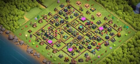 Base TH14 with Link, Hybrid Max Levels - Town Hall Level 14 Base Copy ...