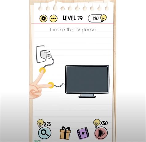 How to Beat Level 79 "Turn on the TV please" on Brain Test