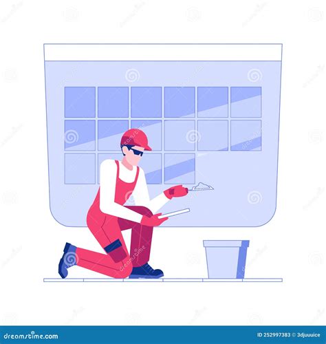 Laying Tiles Concept. Laying The Ceramic Tile On The Floor Royalty-Free Stock Photography ...