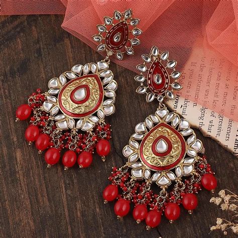 Red Kriyan Chandbali – Shona's Style