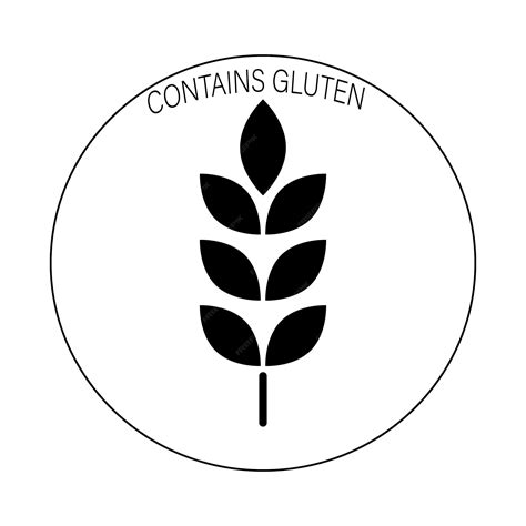 Premium Vector | Contains gluten sign in round shape food allergy ...