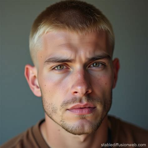 Russian Fit Man With Blonde Hair | Stable Diffusion Online
